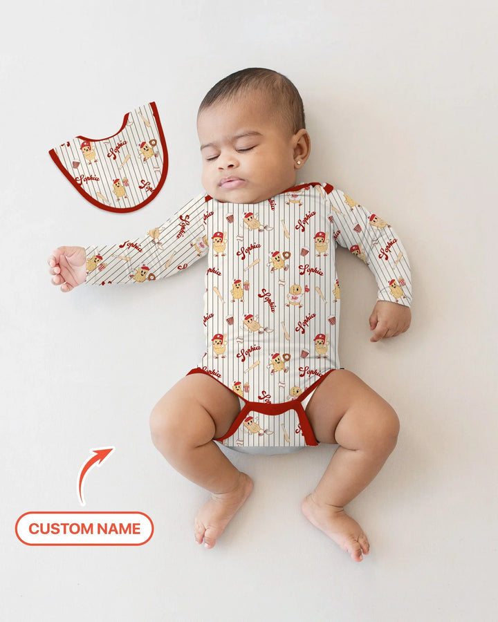 Custom Nam Retro Ballgame Bamboo Bodysuit