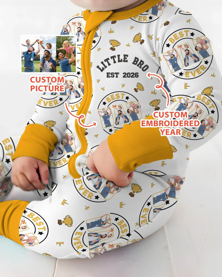 Personalized Family Matching Father's Day Embroidered Bamboo Convertible Zippy