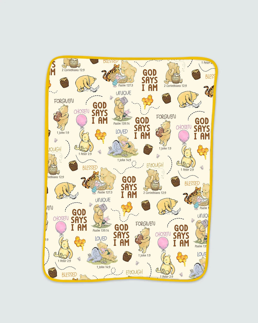 God Says I Am Little Blessings Bamboo Blanket