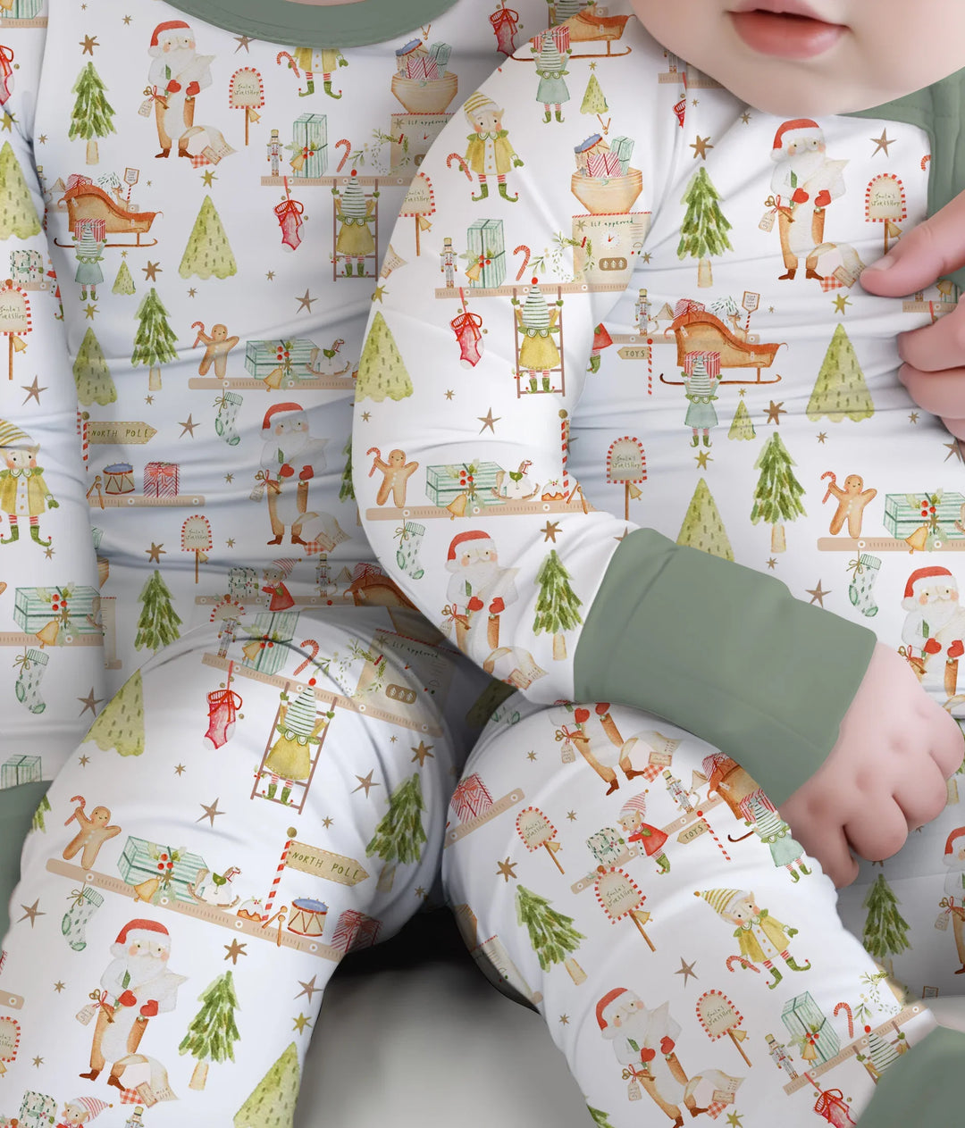 Santa's Workshop Two Piece Long Sleeve Pajama Set