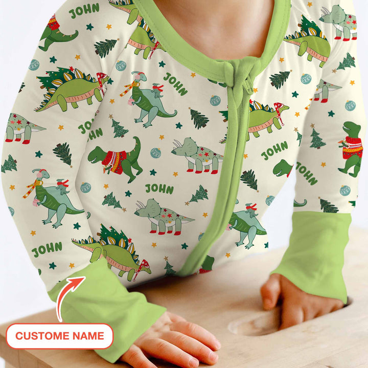 Custom Name Dinosaurs Christmas Tree Convertible Zippy