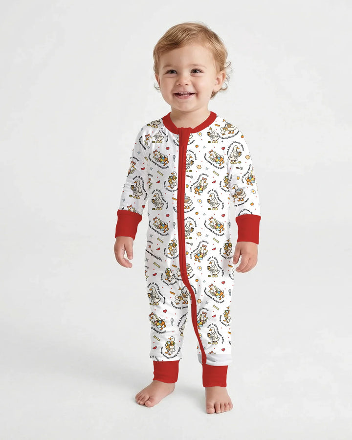 Una mamá de quesos de hebra en la era Mommy & Me - Traje zippy convertible de bambú