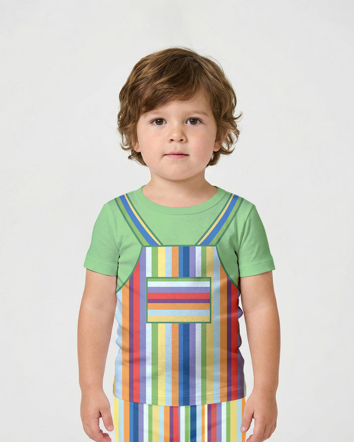 Conjunto de Pijama de Dos Piezas de Bambú con Mangas Cortas y Pantalones Cortos