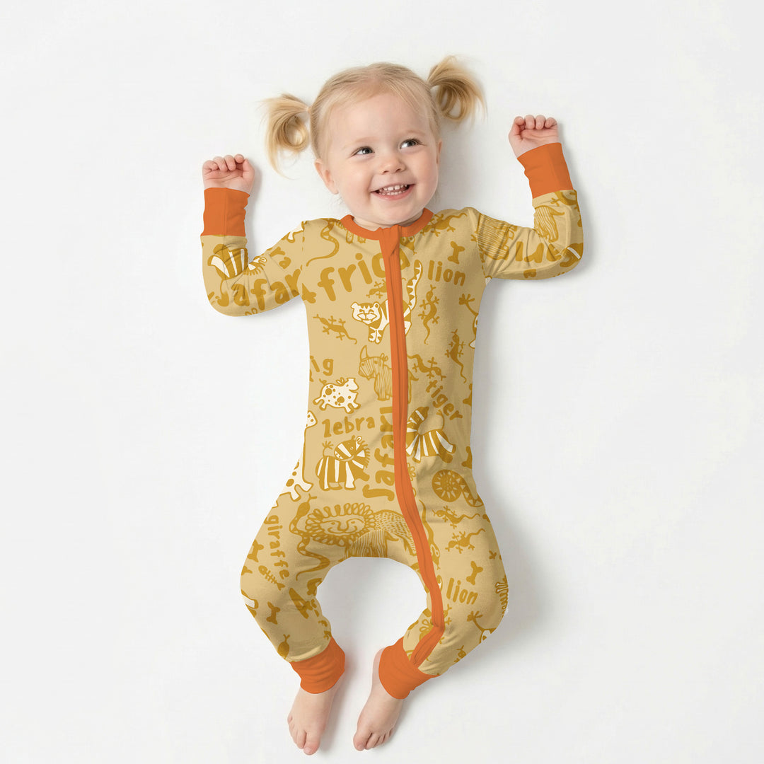 Handdrawn African Animals Convertible Zippy