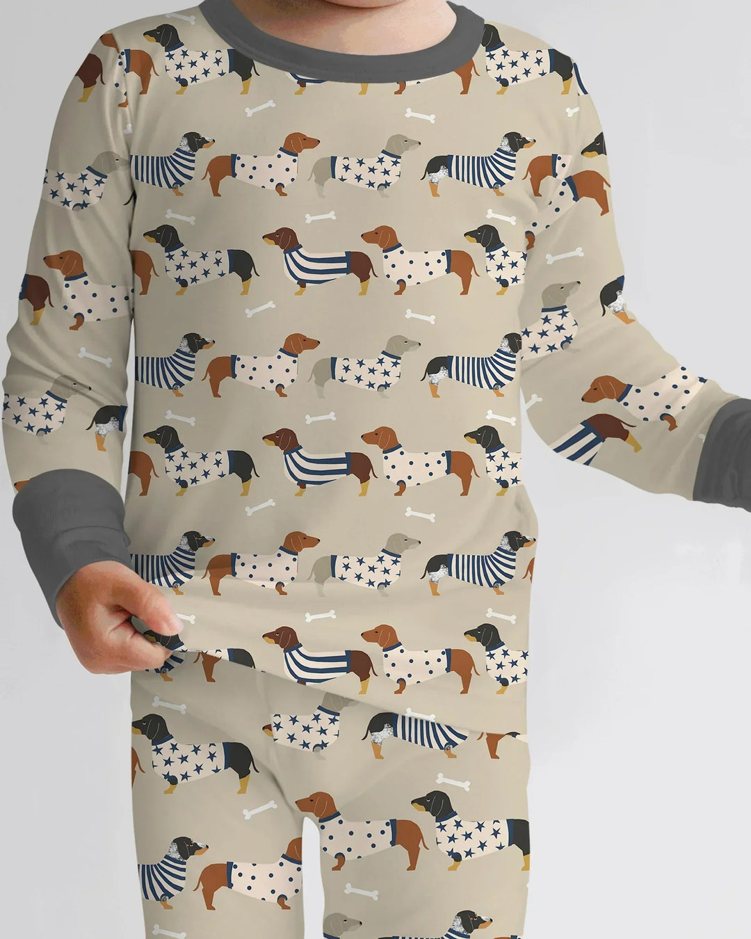 Cute Wieners Two Piece Long Sleeve Pajama Set