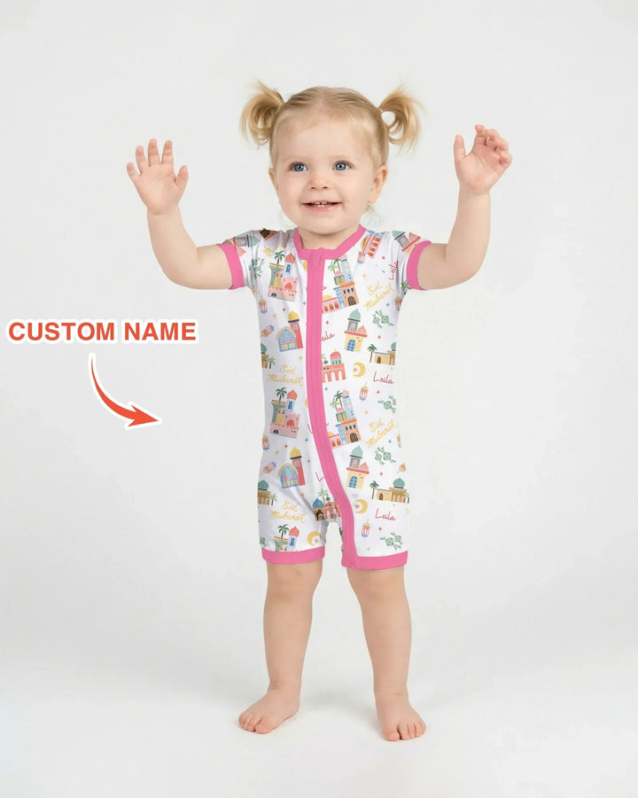 Eid Mubarak Custom Name Shorty Zippy