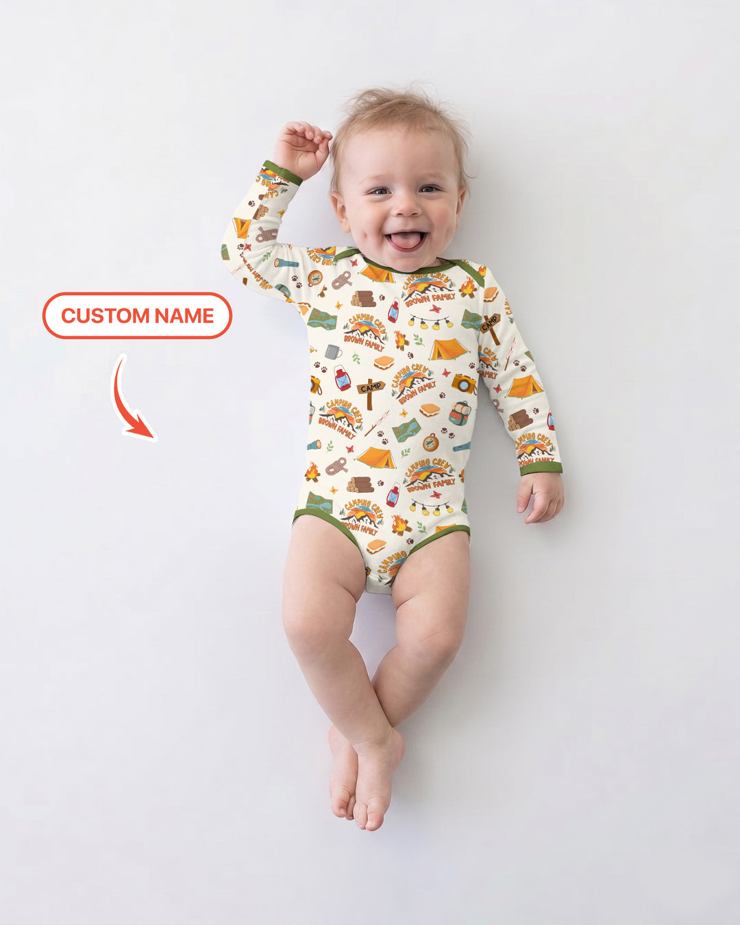 Gerippte Babykleidung mit individuellem Foto - Weich &amp; Skizzenhaft