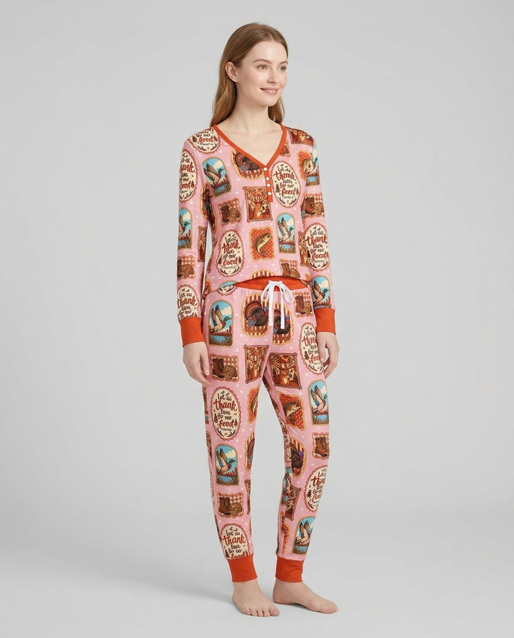 Hunting Let Us Thank Him For Our Food Bamboo Women Pajama Set