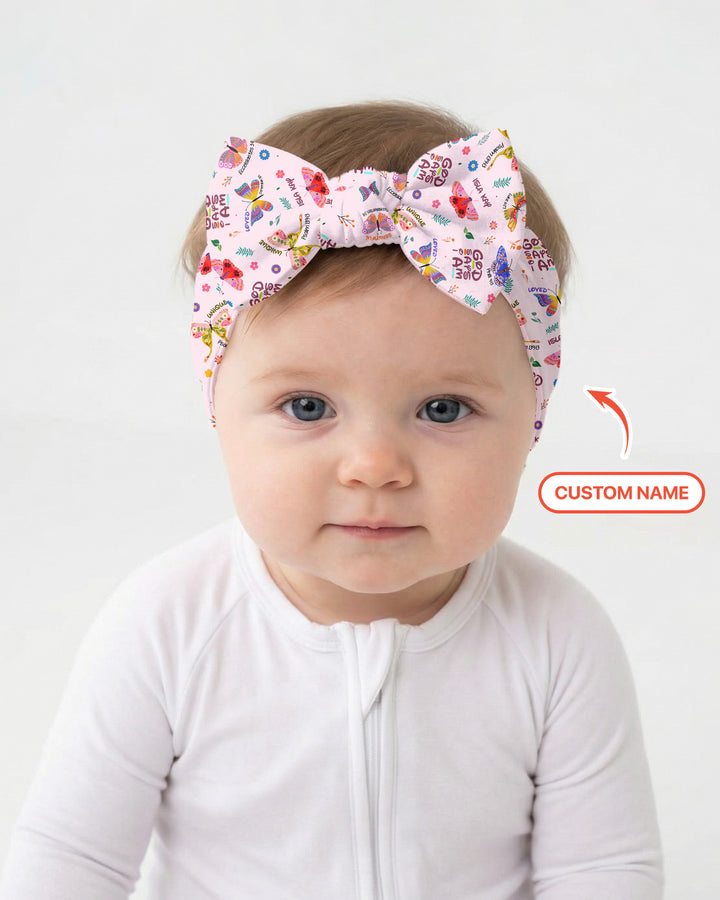 Rosa Luxuriöses Stirnband mit Schleife