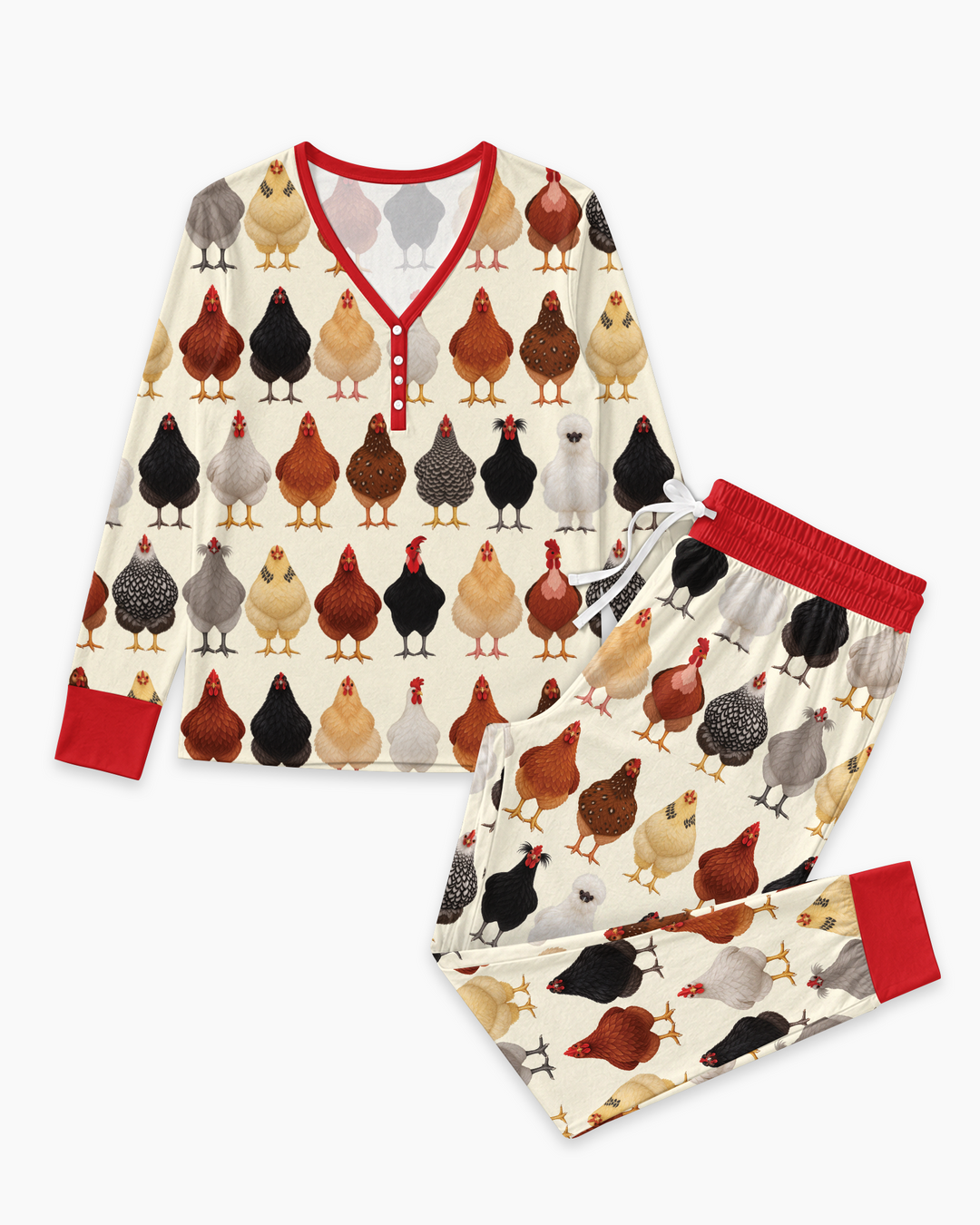 Cluckin' Cute Bamboo Women Pajama Set