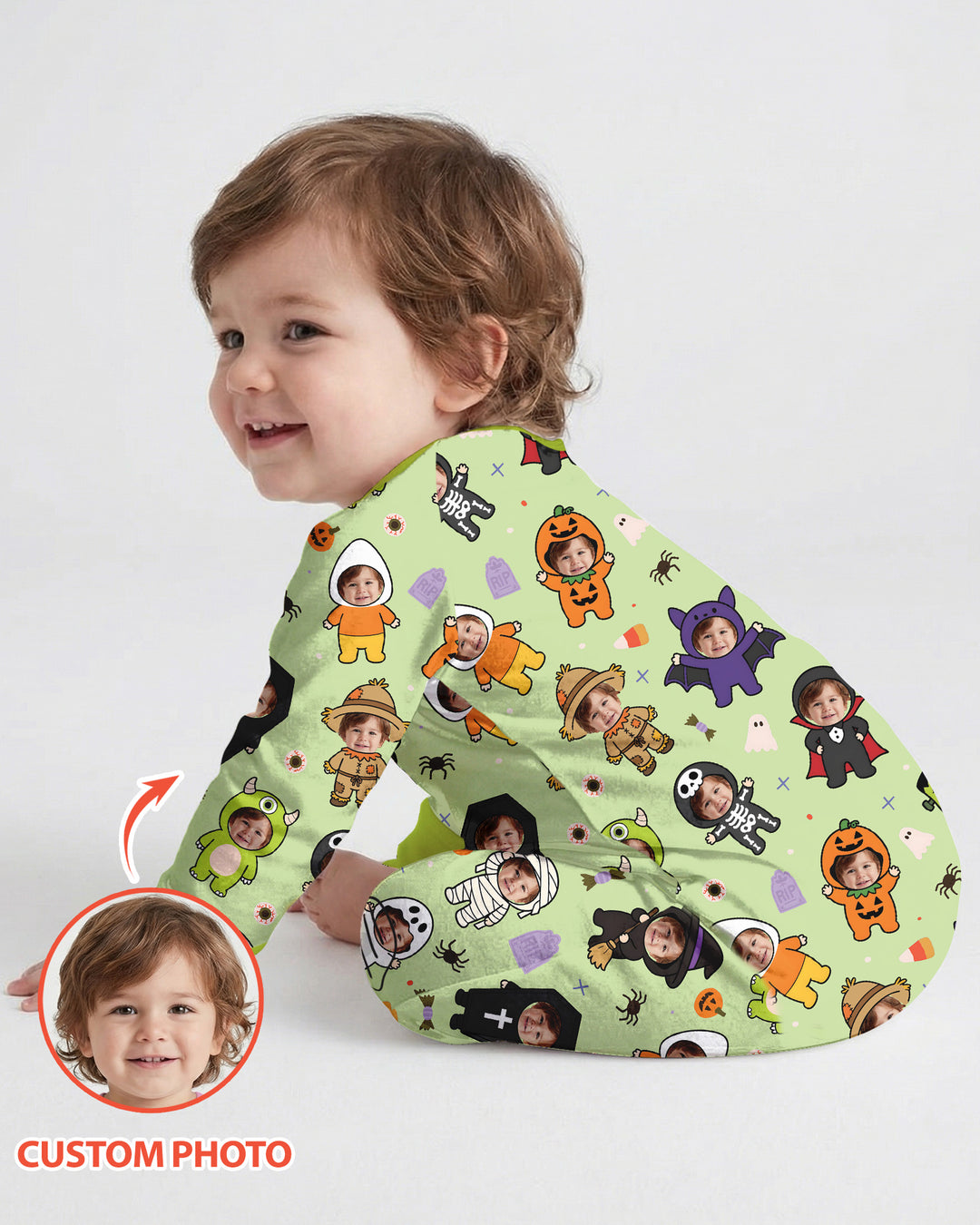 Custom Photo Little Halloween Crew Bamboo Convertible Zippy