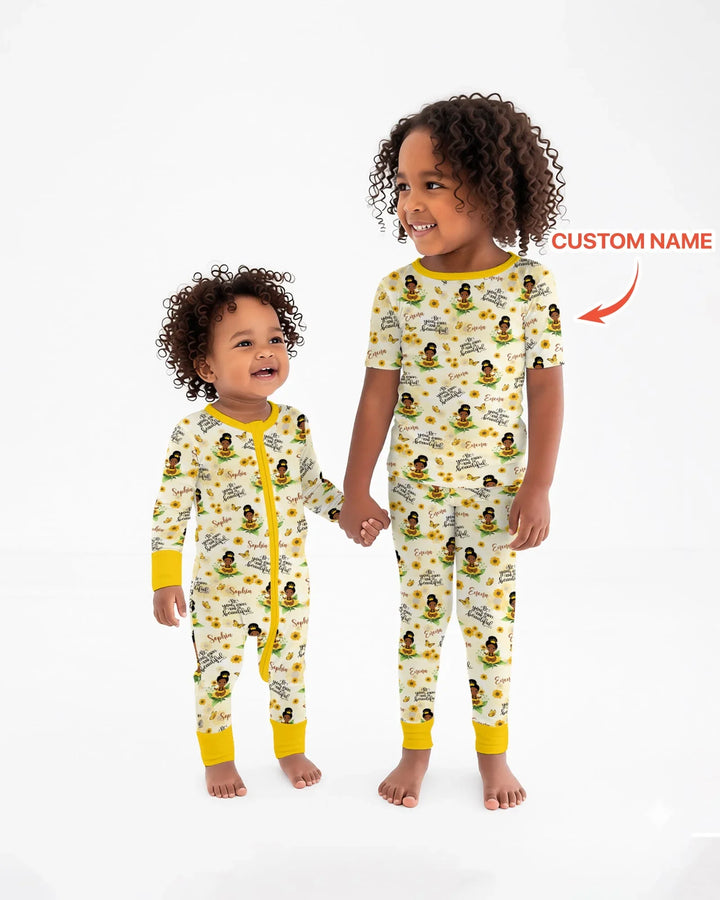 Zweiteiliges, kurzärmliges Pyjama-Set mit Marienkäfern