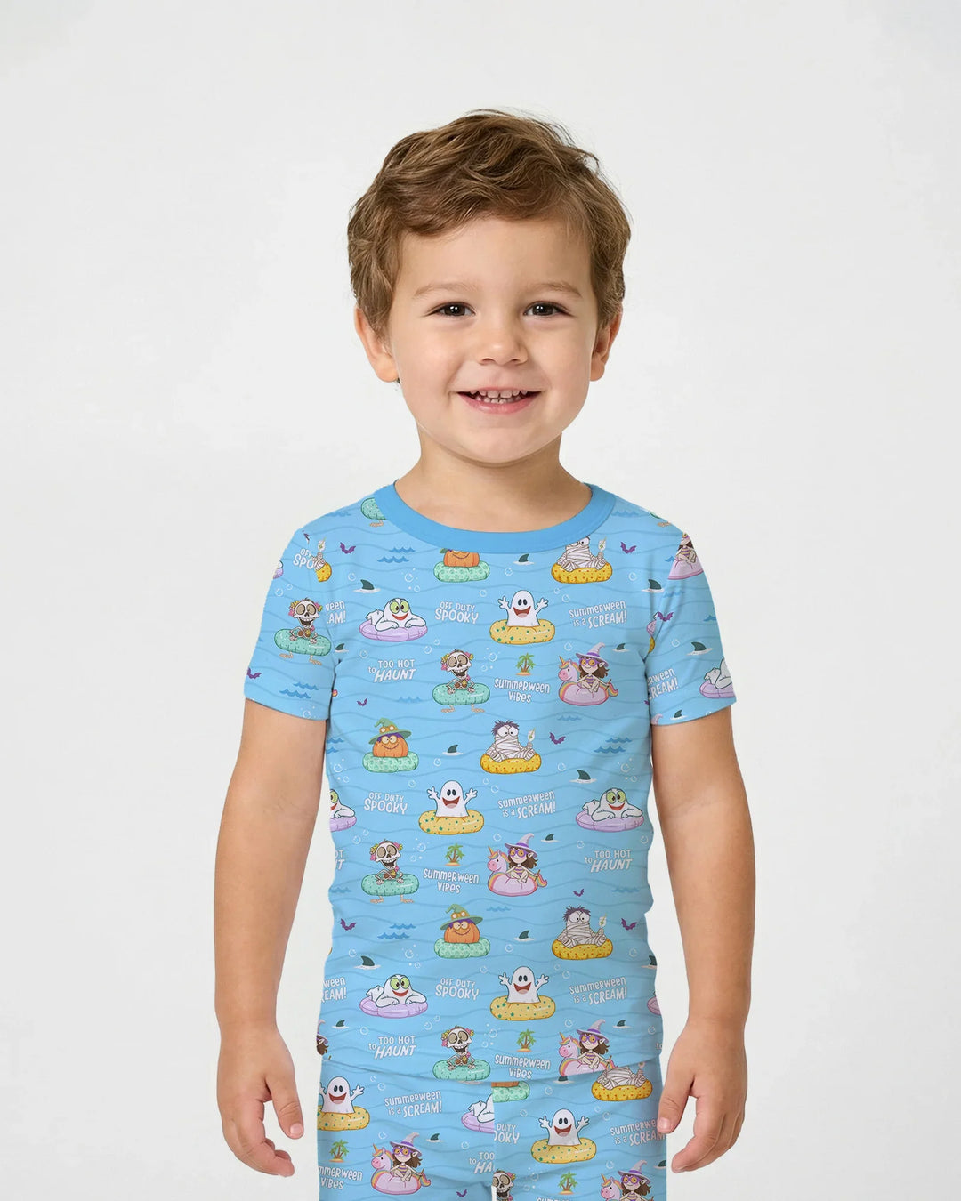 Zweiteiliges, kurzärmliges Pyjama-Set mit Marienkäfern