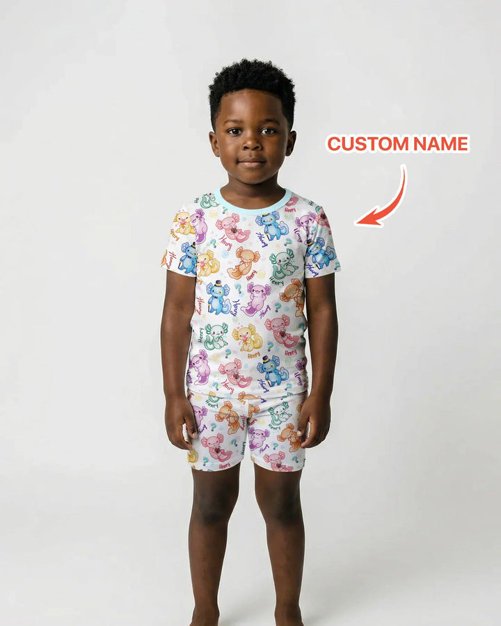 I Axololt Questions Bamboo Two Piece Short Sleeve Short Pajama Set
