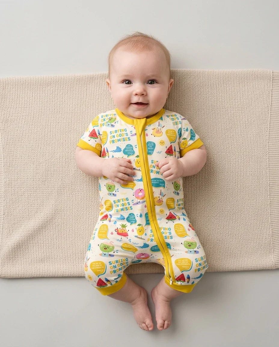 Summer Fruits Surfing On God's Promises Bamboo Convertible Zippy