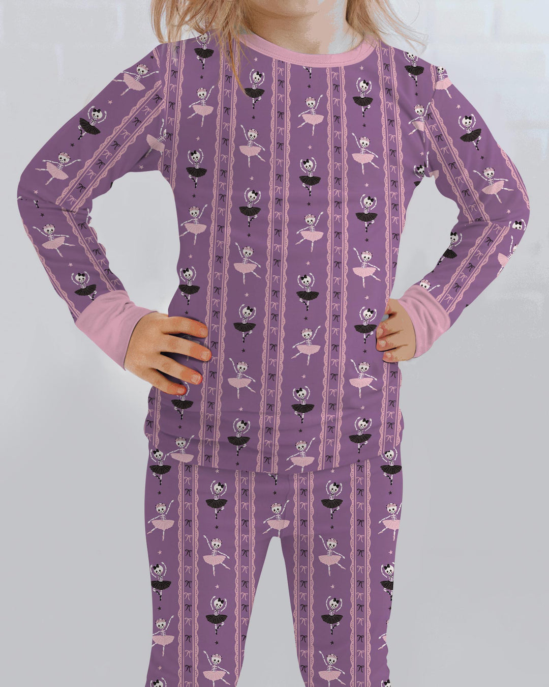 Spooky Ballerina Parade Bamboo Two Piece Long Sleeve Pajama Set