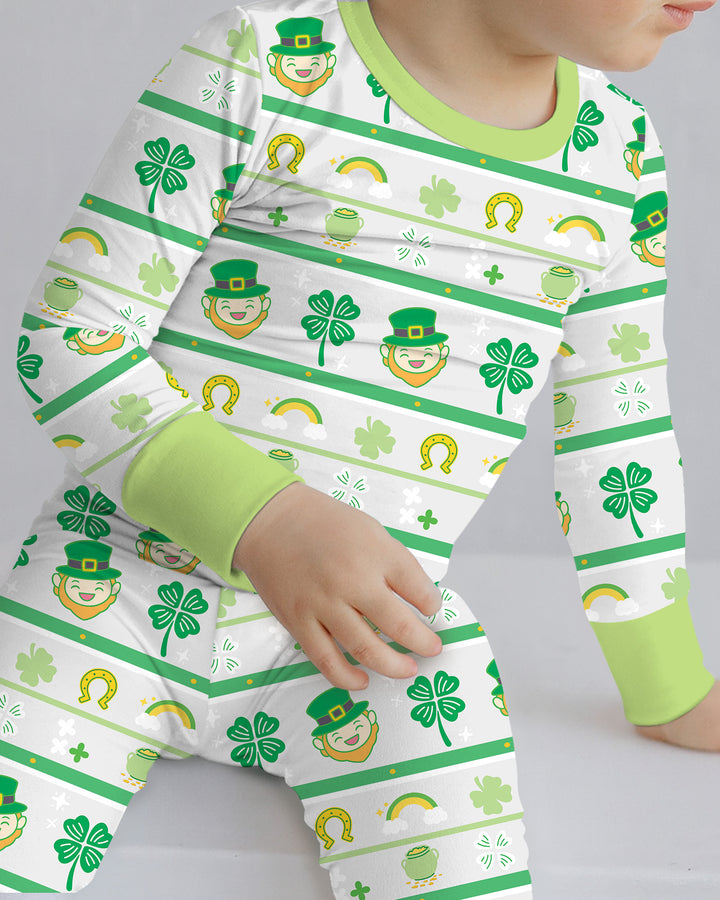 Happy Saint Patrick's Day Two Piece Long Sleeve Pajama Set