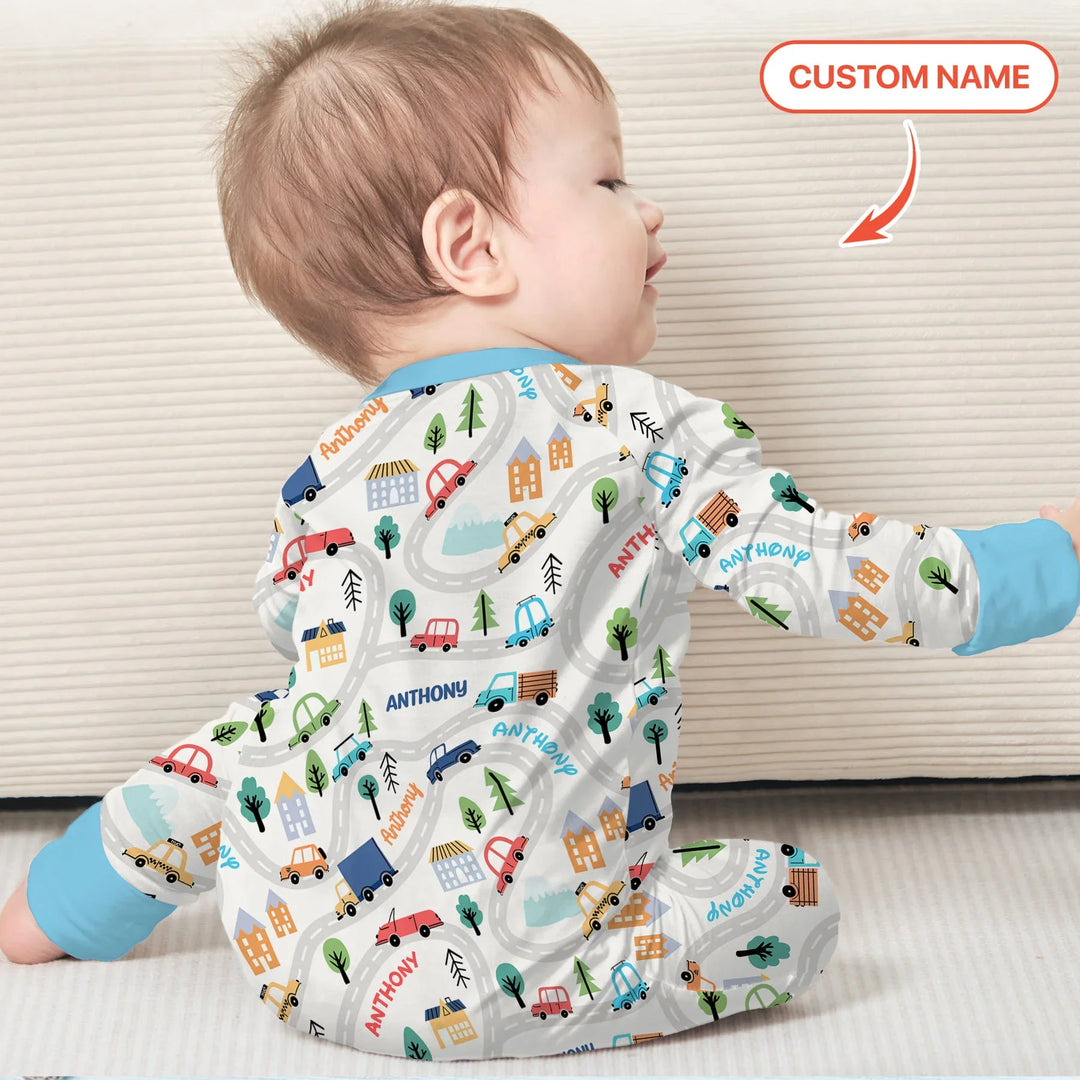 Custom Name Road Map Convertible Zippy