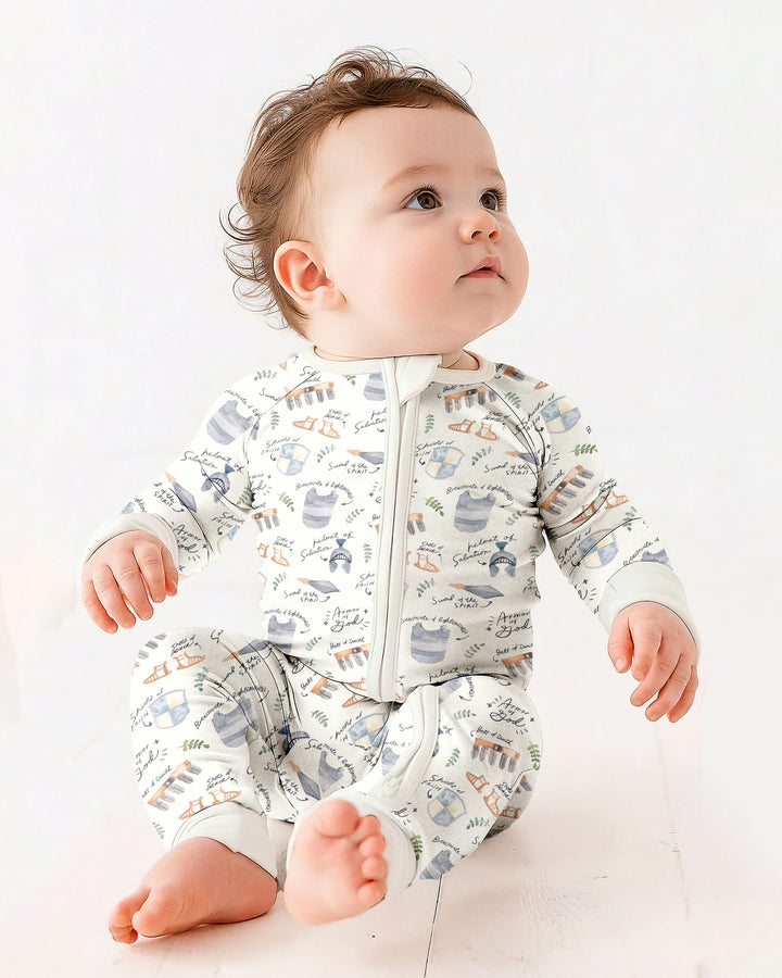 Gerippte Babykleidung mit individuellem Foto - Weich &amp; Skizzenhaft