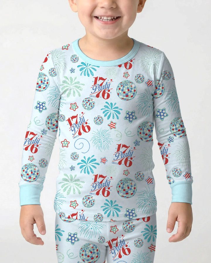 Land Of Free Family Matching Bamboo Two Piece Long Sleeve Pajama Set