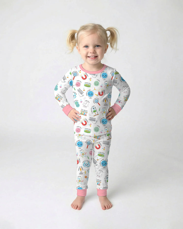 Zweiteiliges Langarm-Pyjama-Set mit Sommerfrüchten