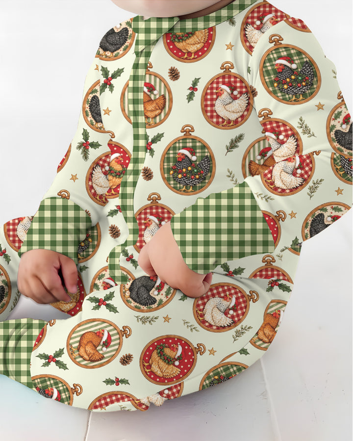 Chicken Merry Clucking Christmas Bamboo Convertible Zippy