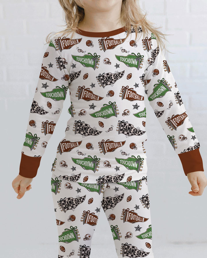 Touchdown Season Bamboo Two Piece Long Sleeve Pajama Set