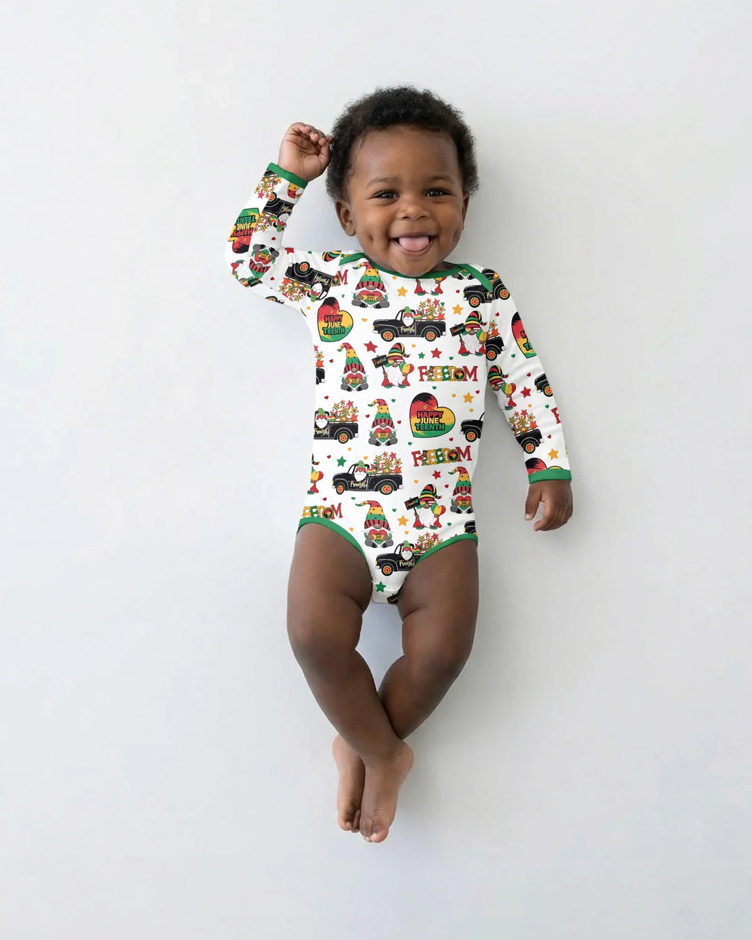 Gnome Happy Juneteenth Bamboo Bodysuit