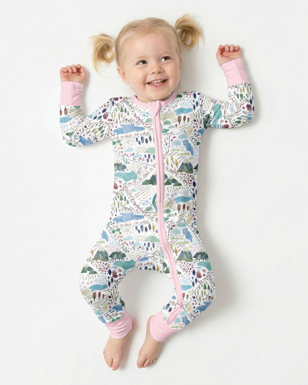 Whimsical Psalms 23 Map Bamboo Convertible Zippy