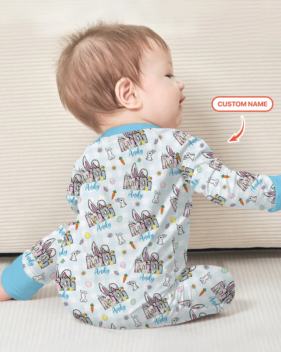 Gerippte Babykleidung mit individuellem Foto - Weich &amp; Skizzenhaft