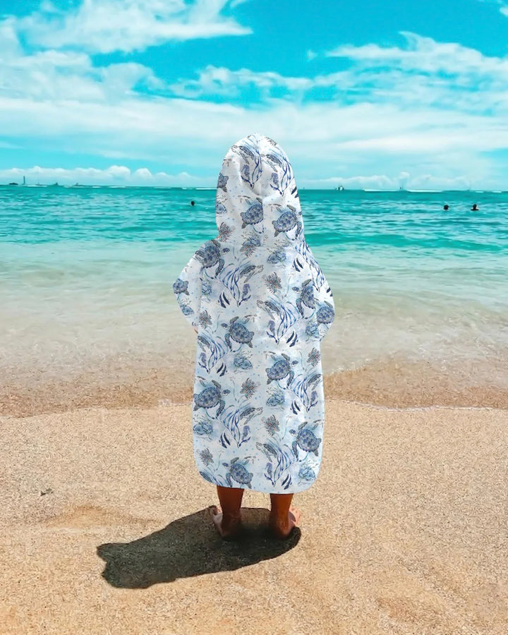 Little Turtles Family Matching Bamboo Swim Poncho