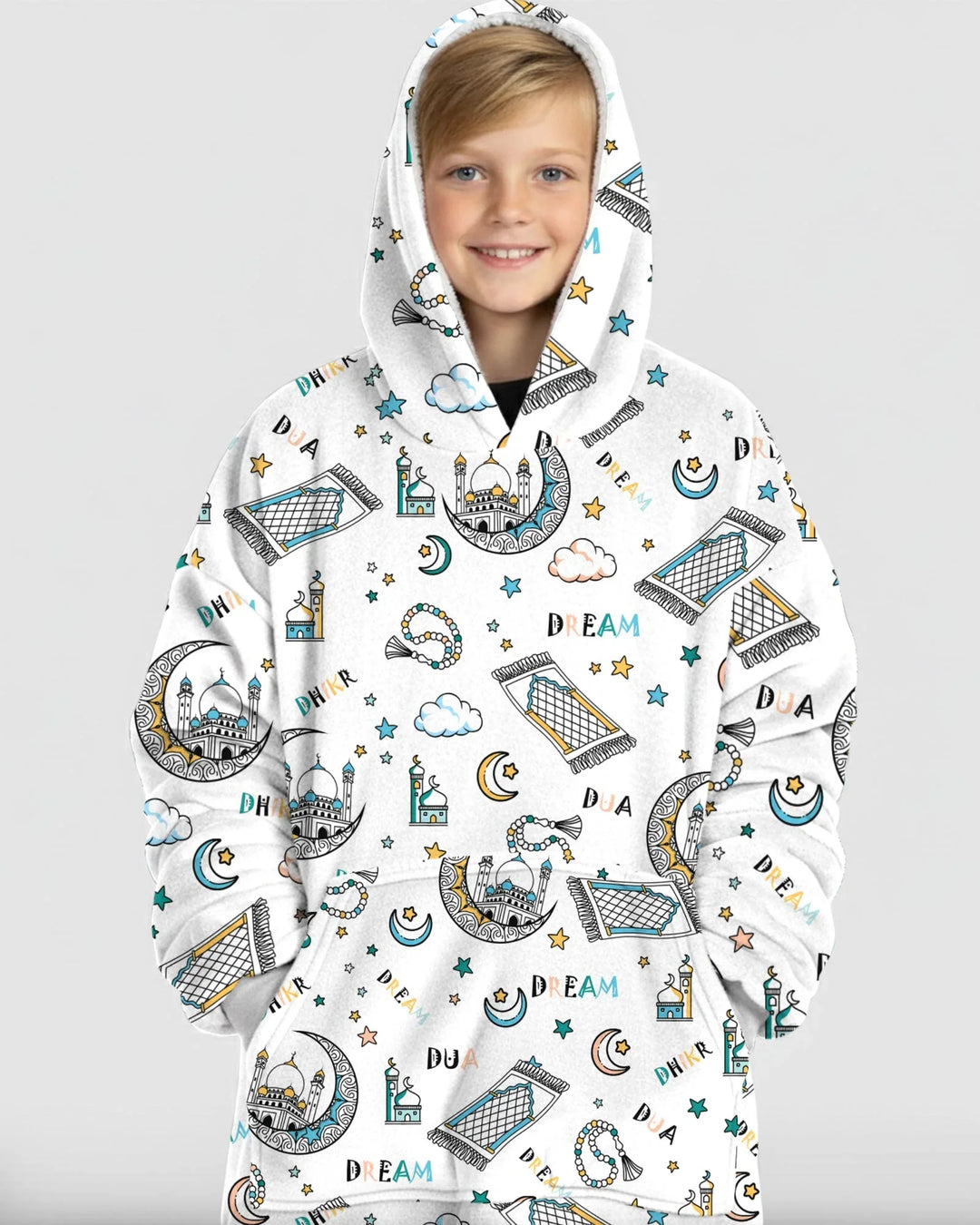 Dua, Dhikr, Dream Matching Family Wearable Blanket Hoodie