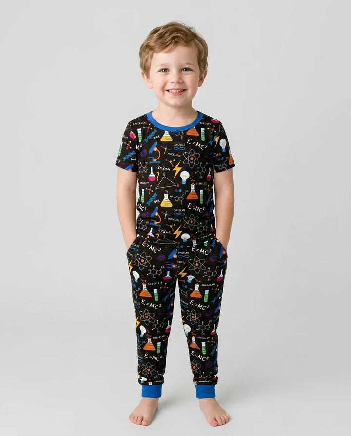 Science Explorer Family Matching Bamboo Two Piece Short Sleeve Pajama Set