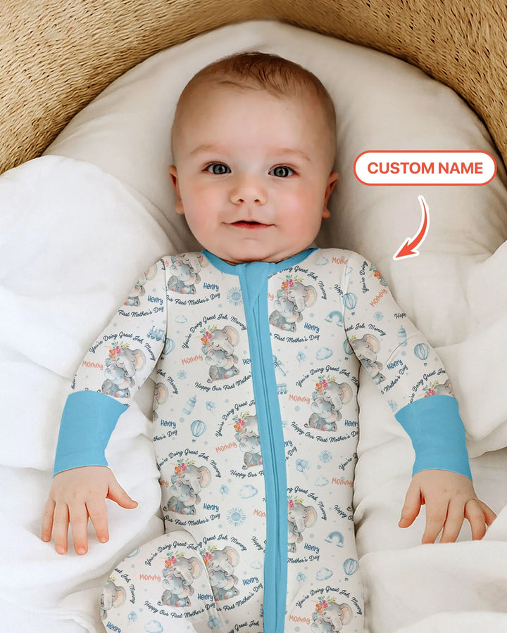 Gerippte Babykleidung mit individuellem Foto - Weich &amp; Skizzenhaft