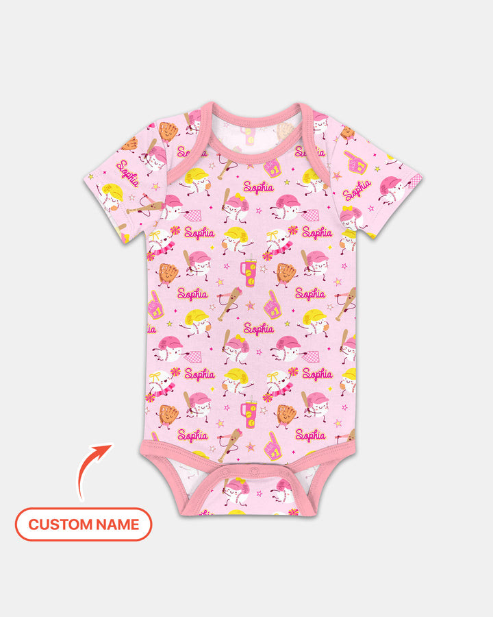 Baseball Mama and Mini Matching Template Bamboo Bodysuit