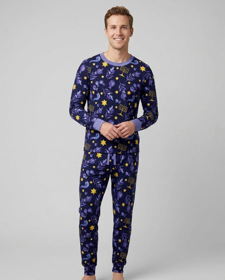 Rosh Hashanah Night Family Matching Bamboo Men's Pajama Set