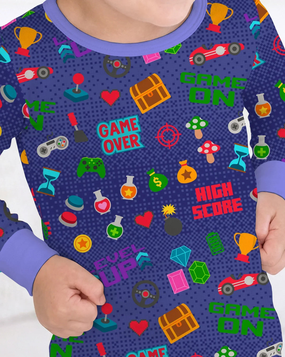 Gamer Mode On Family Matching Bamboo Two Piece Long Sleeve Pajama Set