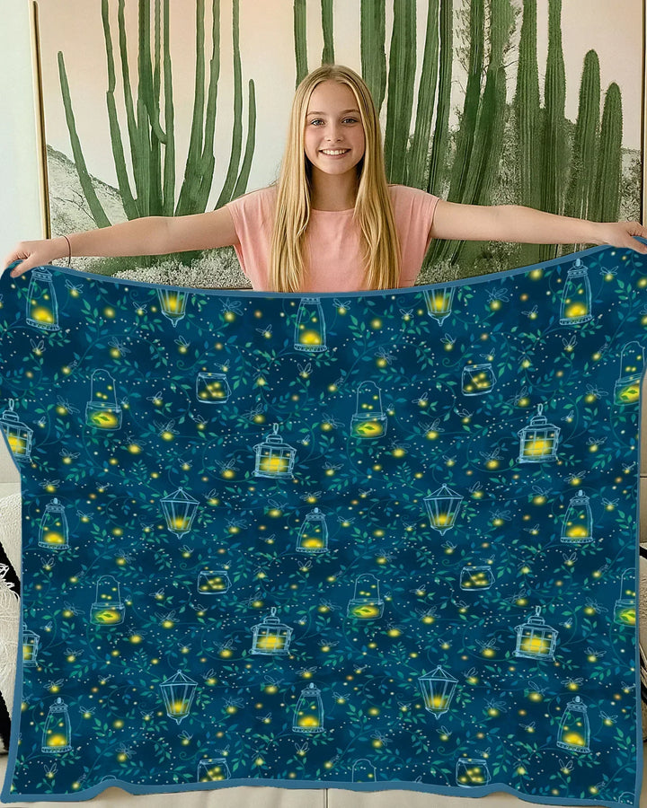 Firefly Evening Forest Bamboo Blanket