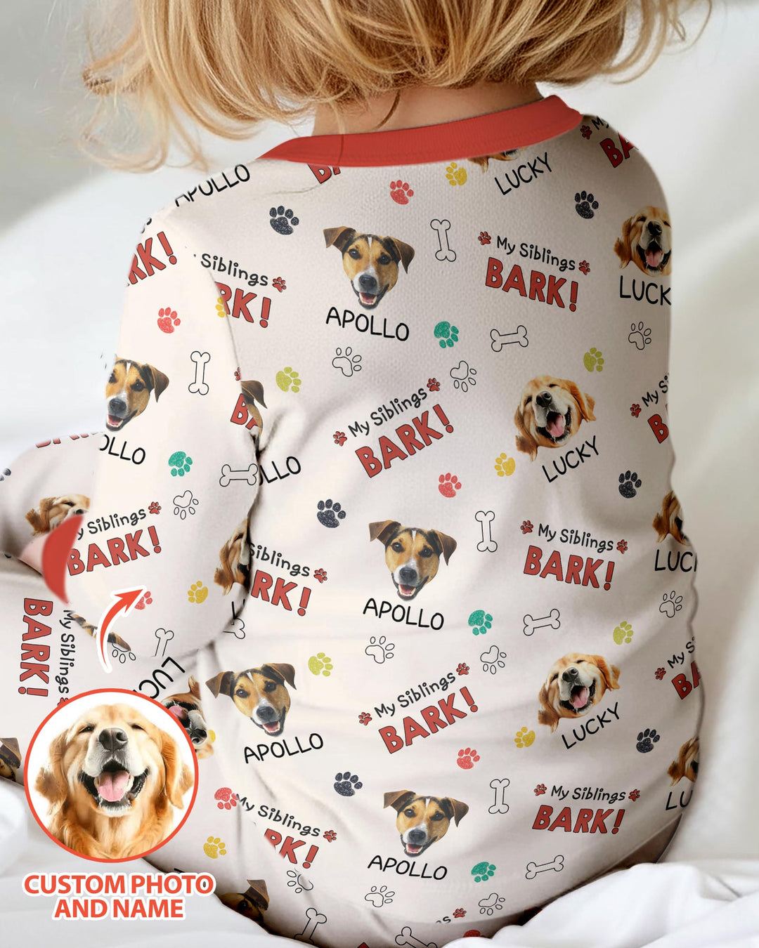 Raised With Paws - Custom Pet Photo And Name Bamboo Convertible Zippy