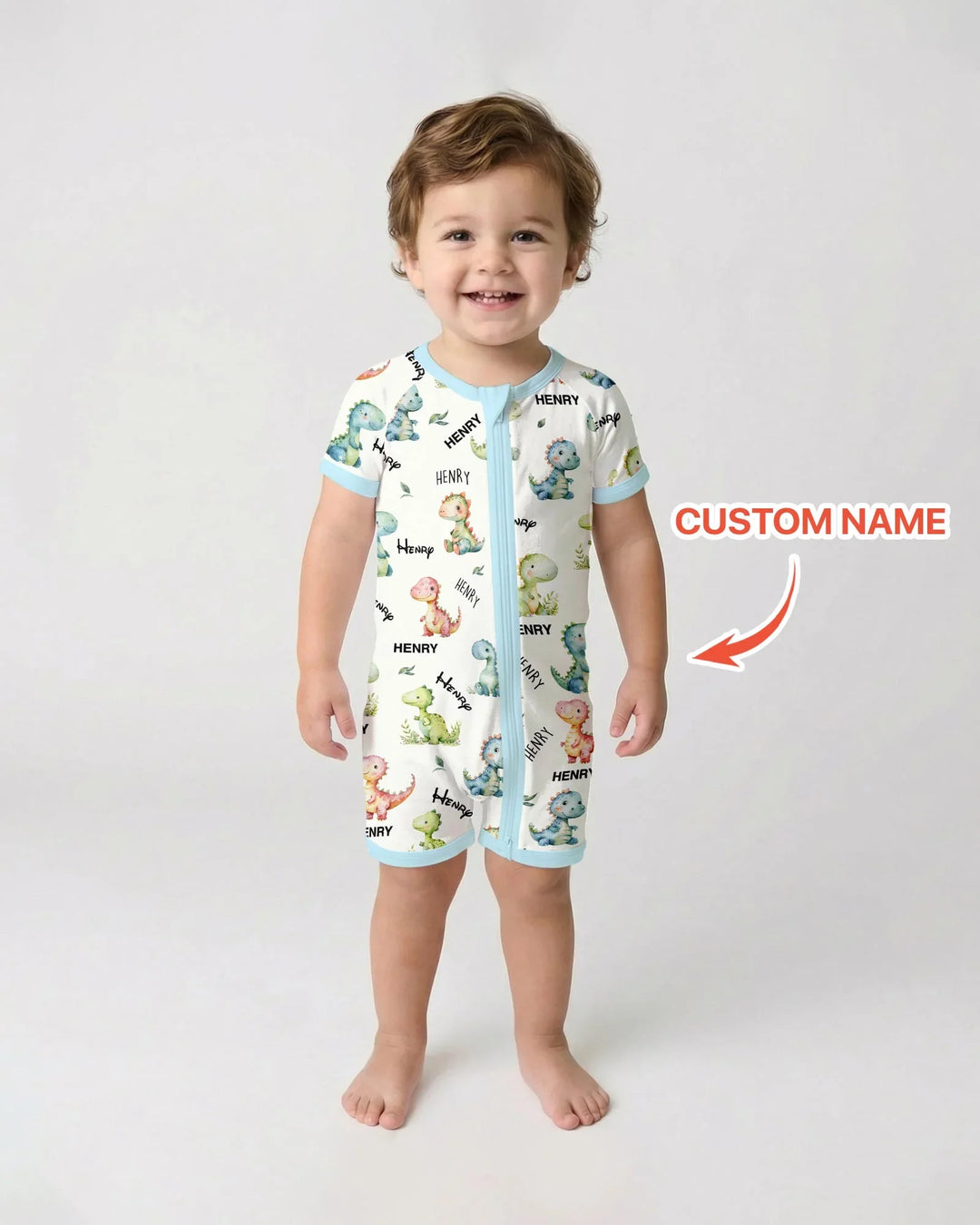 Dinosaur Custom Name Shorty Zippy