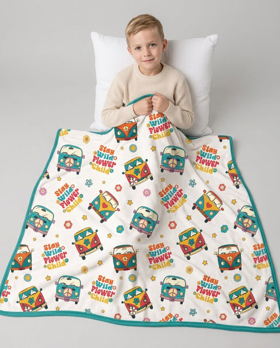 Stay Wild Flower Child Bamboo Blanket