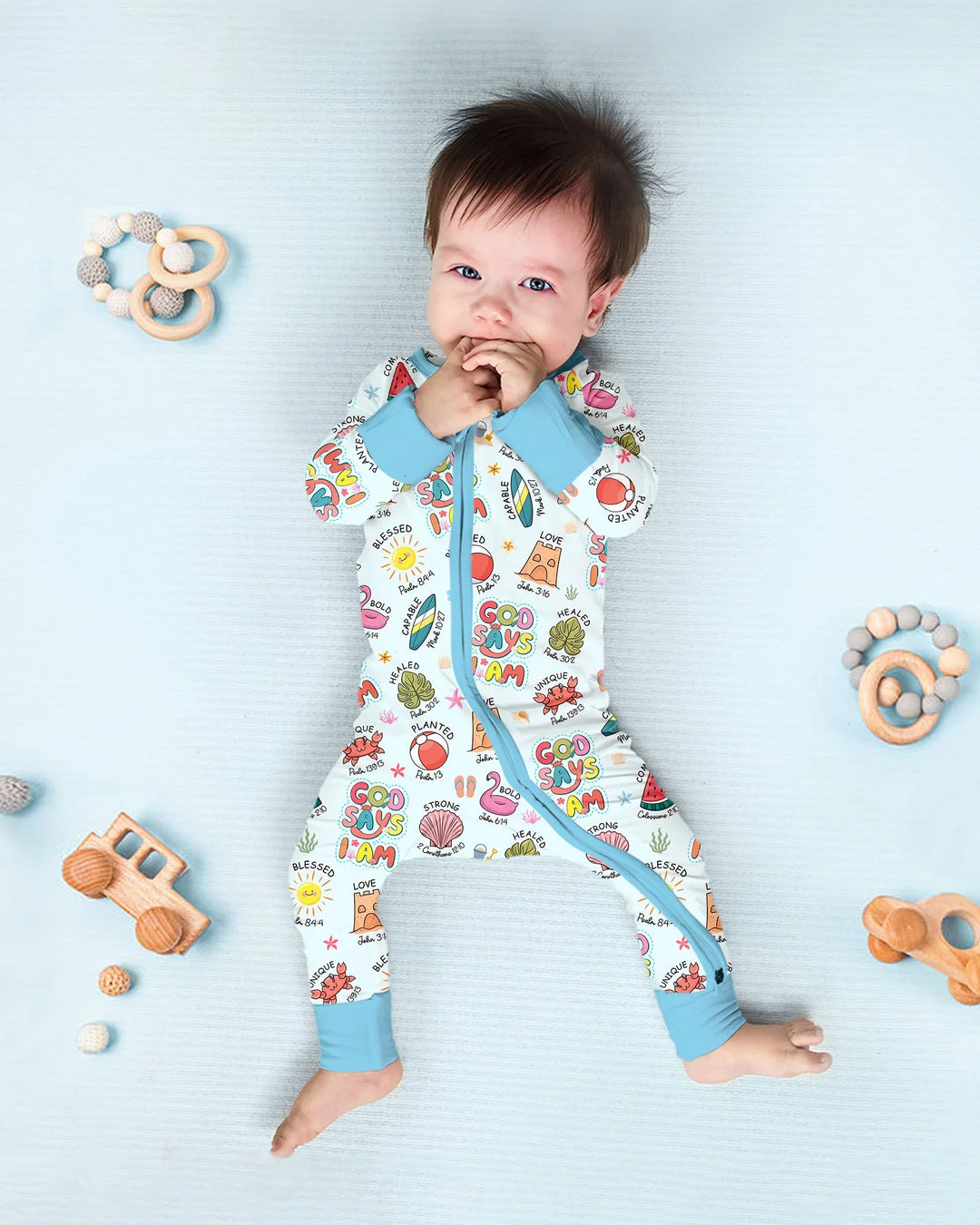 Gerippte Babykleidung mit individuellem Foto - Weich &amp; Skizzenhaft