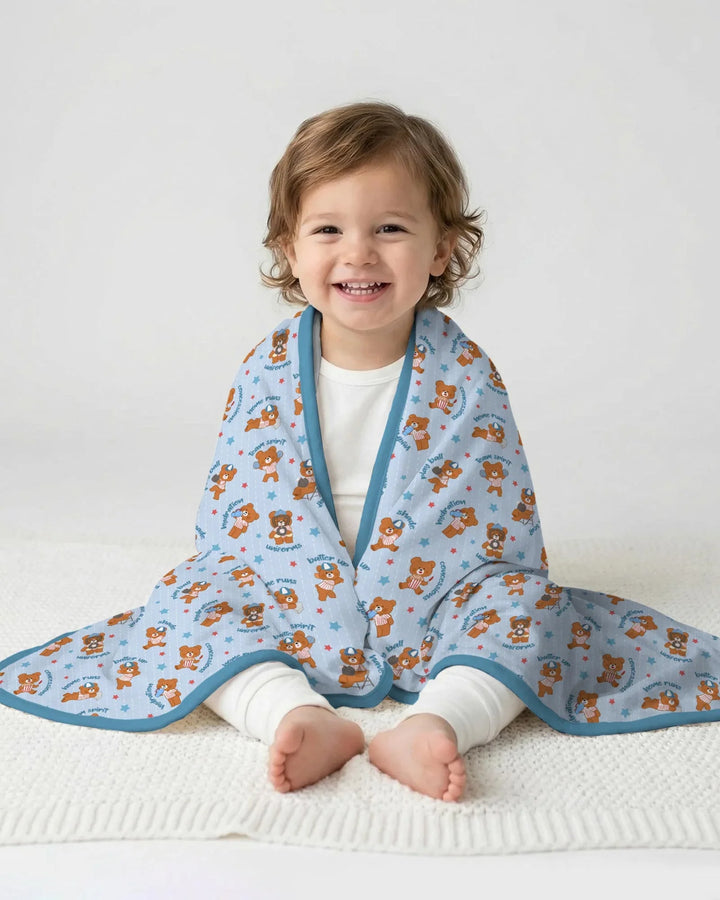 Born To Play Baseball Bamboo Blanket