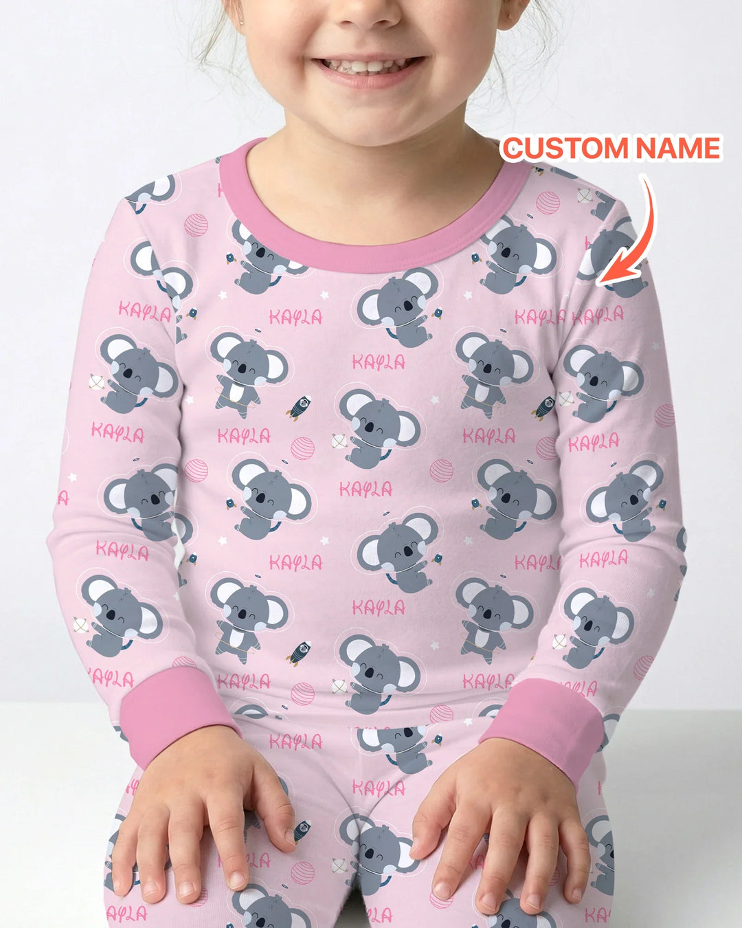 Zweiteiliges Langarm-Pyjama-Set mit Sommerfrüchten