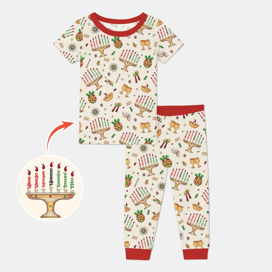 Happy Kwanzaa Two Piece Short Sleeve Pajama Set