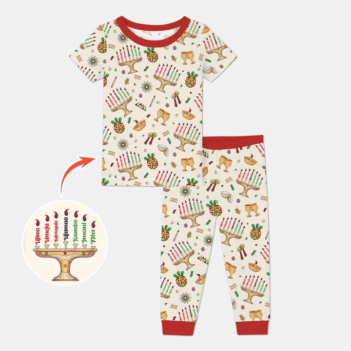 Happy Kwanzaa Two Piece Short Sleeve Pajama Set