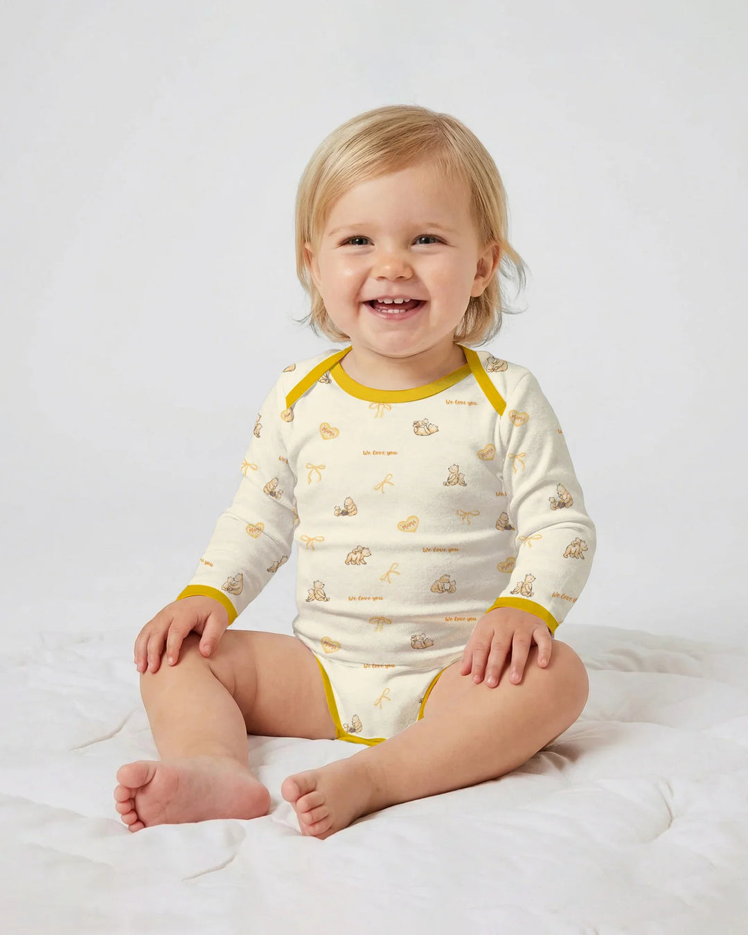Sweat Yellow Mama Bear Bodysuit