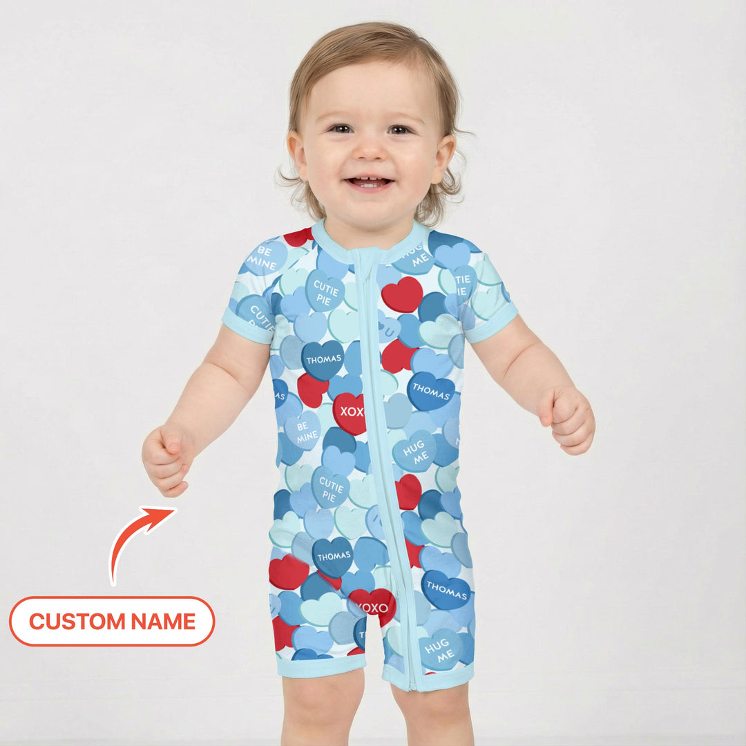 Valentine Candy Crush Family Matching Shorty Zippy