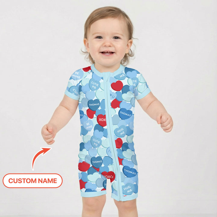 Valentine Candy Crush Family Matching Shorty Zippy