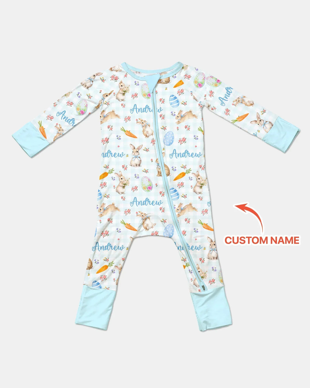 Custom Name Bunny Garden Convertible Zippy